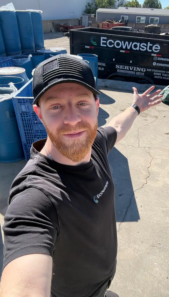 Arman at his dumpster rental yard